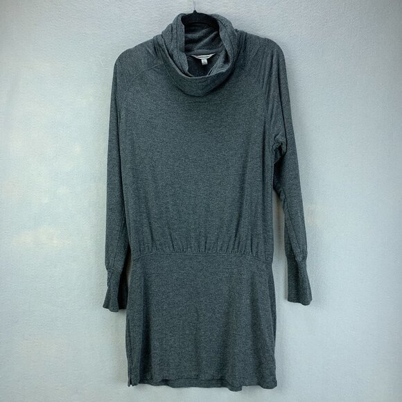 Athleta Dress Womens Extra Small Gray Tunic Duran Drop‎ Waist Jersey Stretchy - Picture 1 of 15